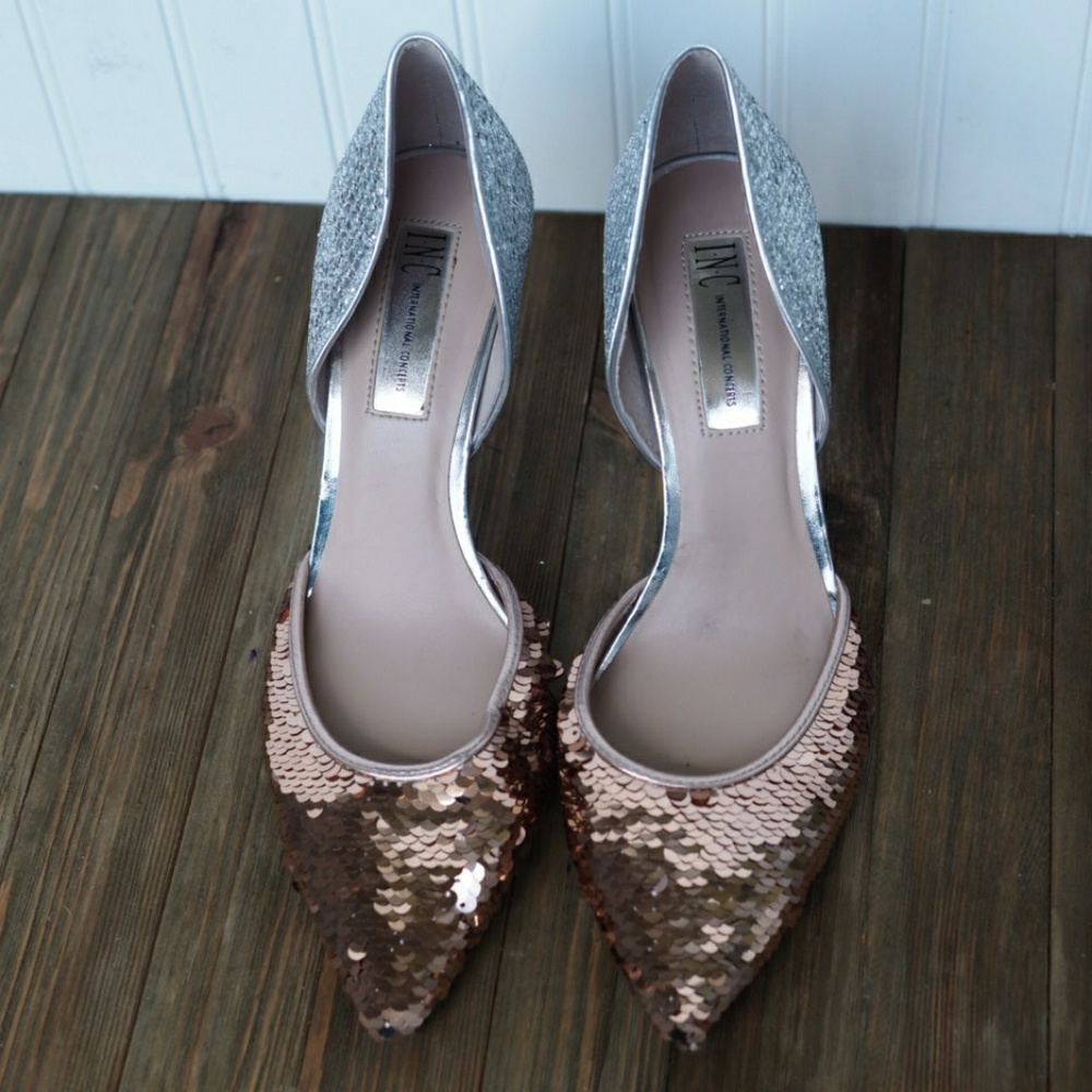 Copper sequin heels - Picture 2 of 8